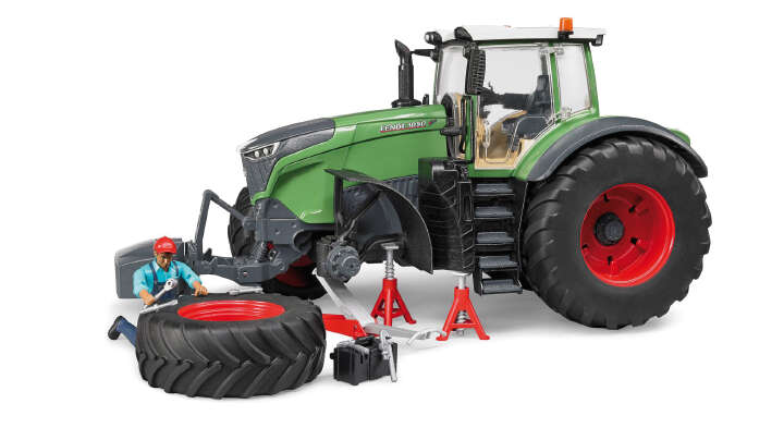 bruder Fendt 1050 Vario mit Mechaniker und Werkstattausstattung